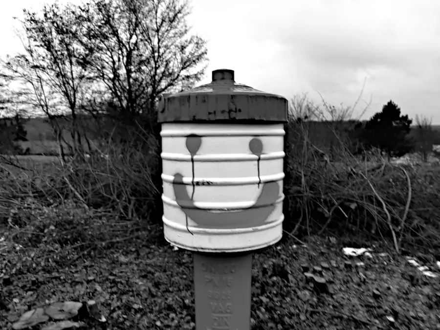 A graffiti of a smiling face