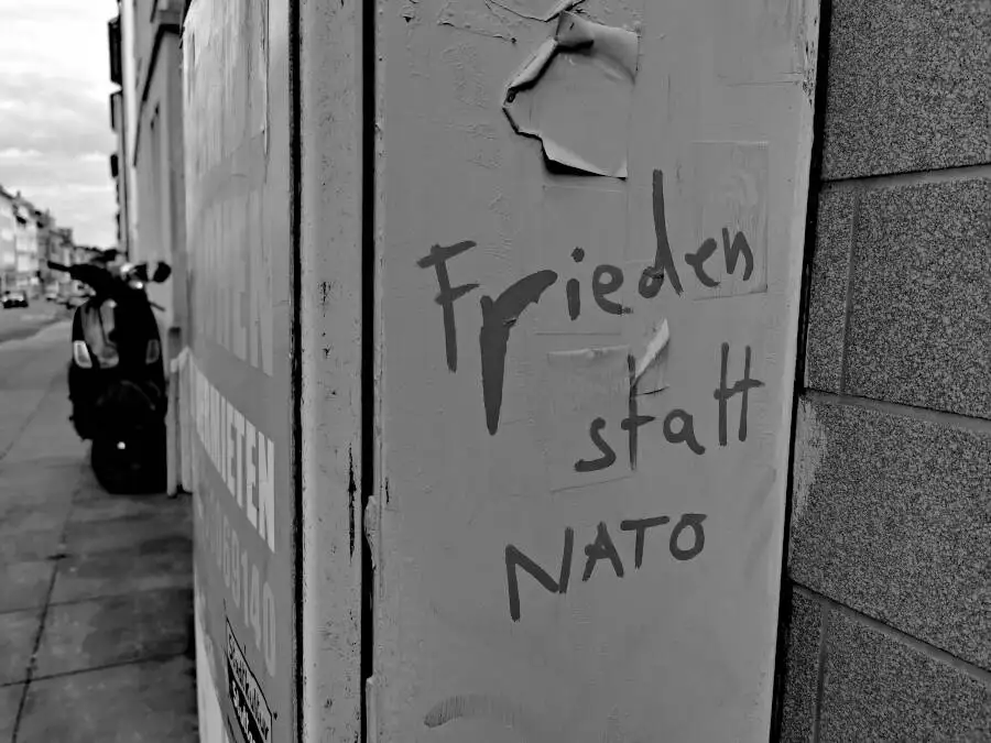 An anti Nato sticker